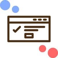 Dialog box success Color Filled Icon vector