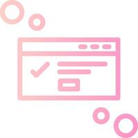 Dialog box success Linear Gradient Icon vector