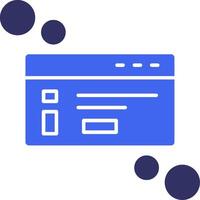 Dialog box info Solid Two Color Icon vector
