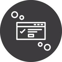 Dialog box success Outline Circle Icon vector