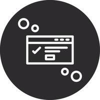 Dialog box success Inverted Icon vector