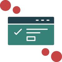 Dialog box success Glyph Two Color Icon vector