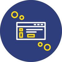Dialog box info Dual Line Circle Icon vector