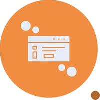 Dialog box info Glyph Shadow Icon vector