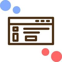 Dialog box info Color Filled Icon vector