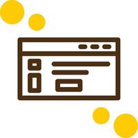 Dialog box info Yellow Lieanr Circle Icon vector