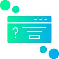 Dialog box question Solid Multi Gradient Icon vector