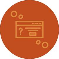 Dialog box question Line Multi color Icon vector