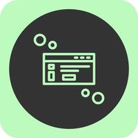 Dialog box info Linear Round Icon vector