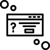 Dialog box question Line Icon vector