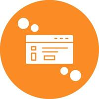 Dialog box info Glyph Circle Icon vector