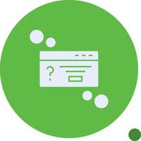 Dialog box question Glyph Shadow Icon vector