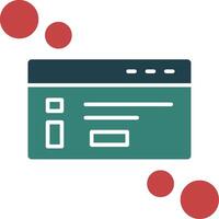 Dialog box info Glyph Two Color Icon vector