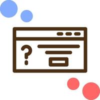 Dialog box question Color Filled Icon vector
