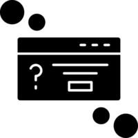 Dialog box question Glyph Icon vector