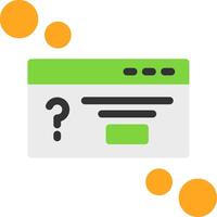 Dialog box question Flat Icon vector