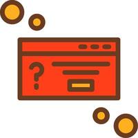 Dialog box question Filled Shadow Circle Icon vector