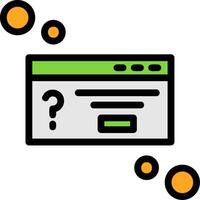 Dialog box question Line Filled Icon vector