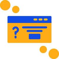 Dialog box question Flat Two Color Icon vector