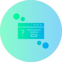 Dialog box question Gradient Circle Icon vector