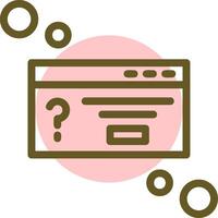 Dialog box question Linear Circle Icon vector