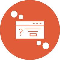 Dialog box question Glyph Circle Icon vector