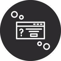 Dialog box question Inverted Icon vector