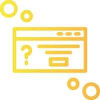 Dialog box question Linear Gradient Icon vector