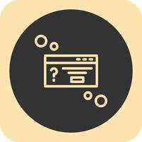 Dialog box question Linear Round Icon vector