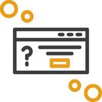 Dialog box question Line Two Color Icon vector