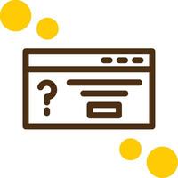 Dialog box question Yellow Lieanr Circle Icon vector