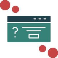 Dialog box question Glyph Two Color Icon vector