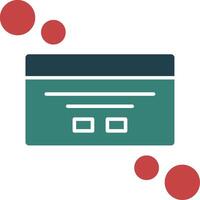 Dialog box customization Glyph Two Color Icon vector