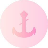 Anchor Gradient Circle Icon vector