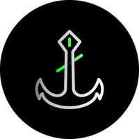 Anchor Dual Gradient Circle Icon vector