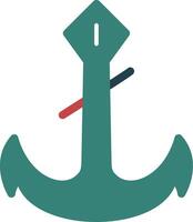 Anchor Glyph Two Color Icon vector