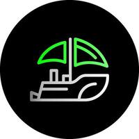 Boat Dual Gradient Circle Icon vector