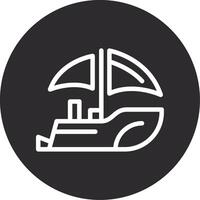 Boat Inverted Icon vector