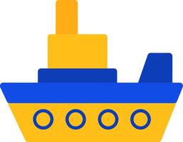 Ship Flat Two Color Icon vector