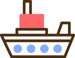 Ship Color Filled Icon vector