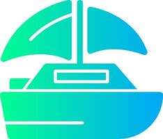 Sailboat Solid Multi Gradient Icon vector