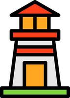 Lighthouse Line Filled Icon vector