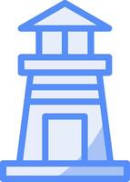 Lighthouse Line Filled Blue Icon vector