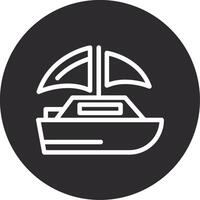 Sailboat Inverted Icon vector