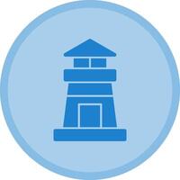 Lighthouse Multicolor Circle Icon vector