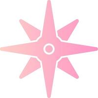 Compass rose Solid Multi Gradient Icon vector