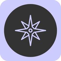 Compass rose Linear Round Icon vector