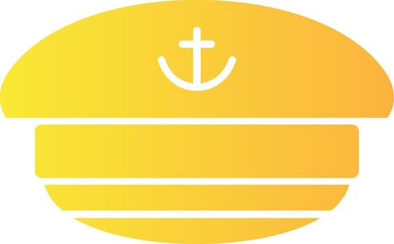 Captain-s hat Solid Multi Gradient Icon vector