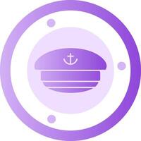 Captain hat Glyph Gradient Icon vector