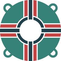 Lifebuoy Glyph Two Color Icon vector
